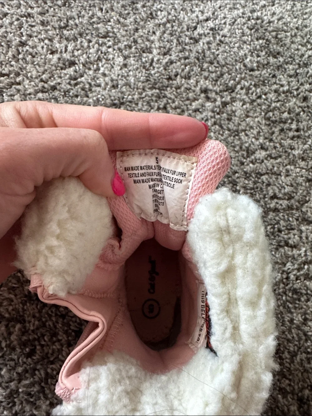 Cat & Jack Pink Faux-Fur Lined Girls' Snow Boots